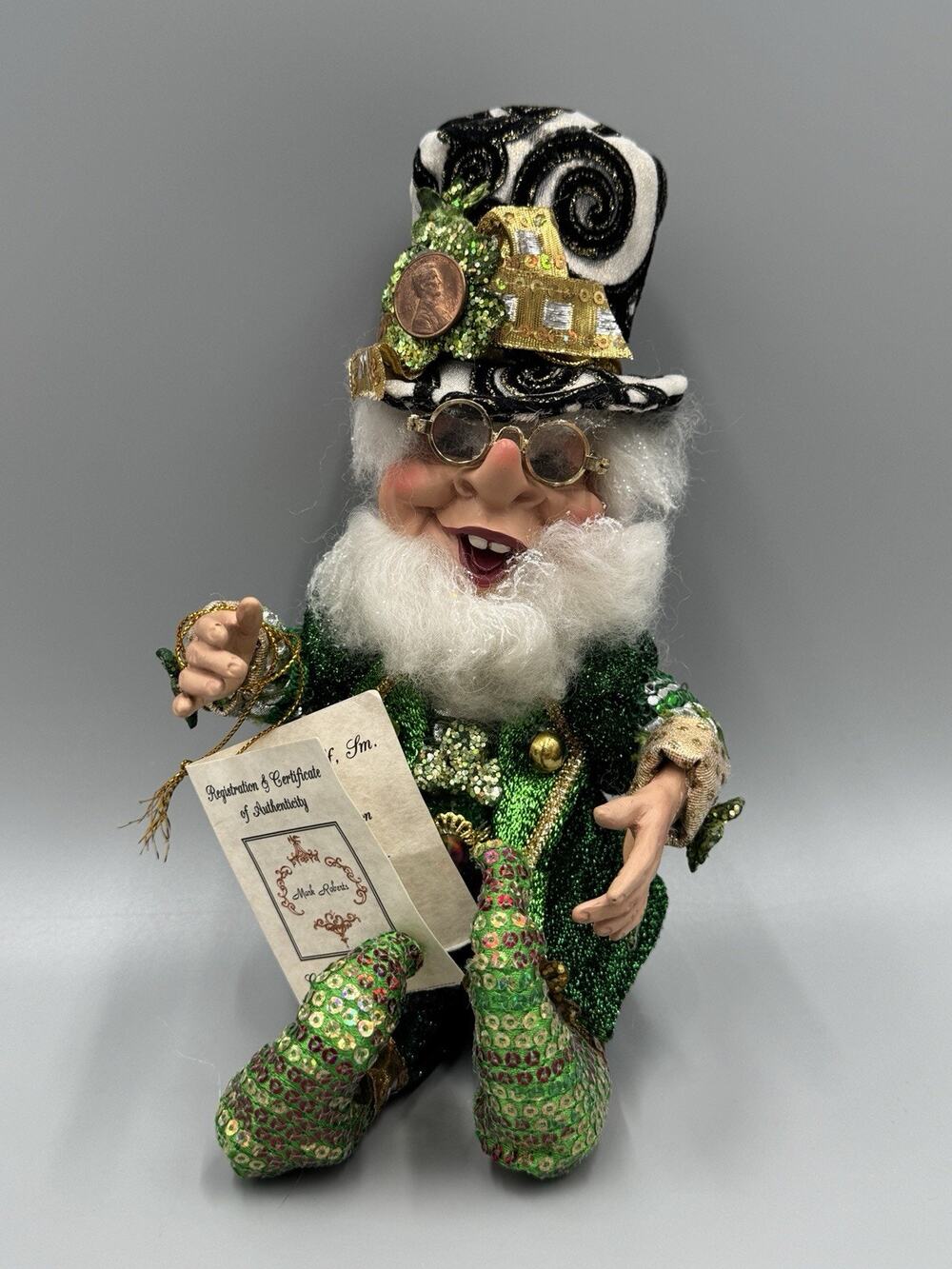 2012 Mark Roberts Leprechaun Elf Small 11” Doll 51-31800 (222 Of 500)